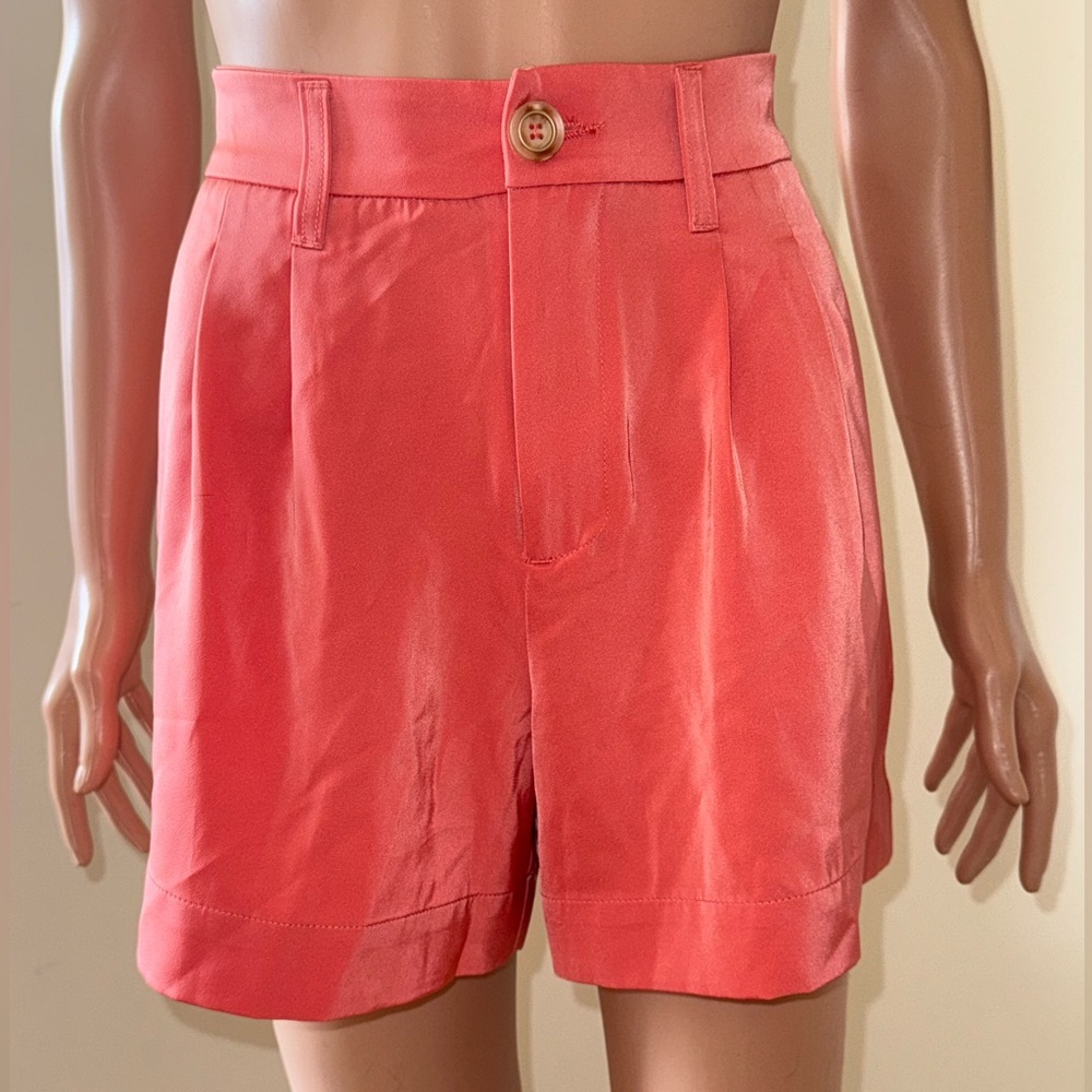 NWT, One 5 One, Size: S, Satin Collection Extra High Rise Coral Shorts